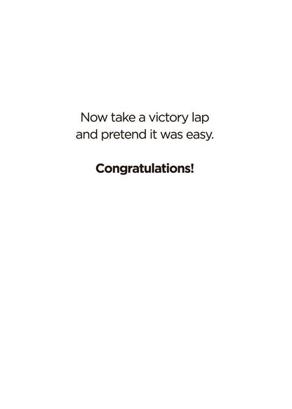 Card for Achievements - Congratulations you did it!